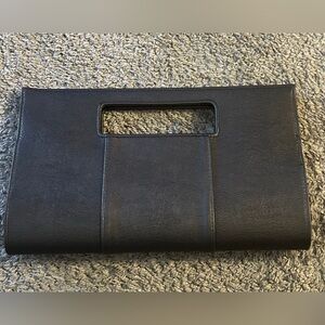 Charming Charlie Snap Closure
Black Faux Leather Clutch Purse